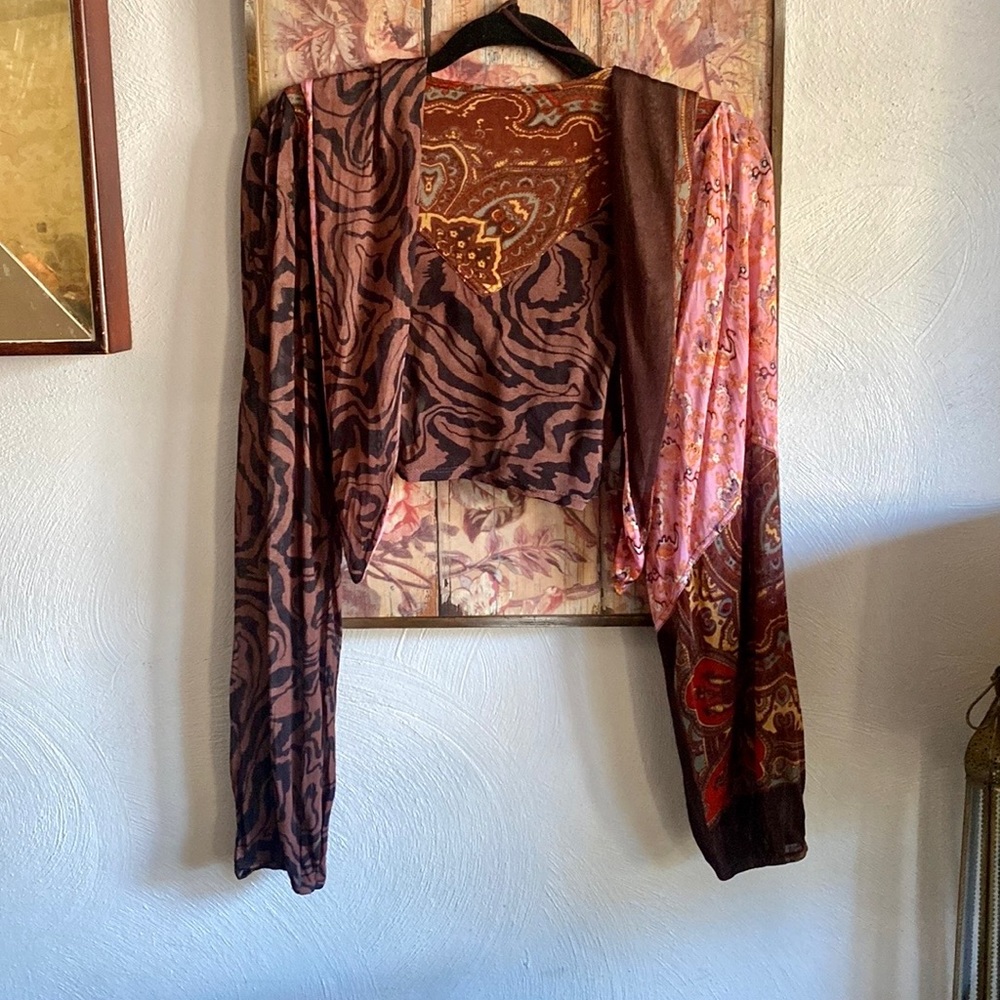 FREE PEOPLE HAILEY TOP TIE CROP TOP ORIGINAL COMBO BOHO FP CROP TOP - Picture 8 of 16